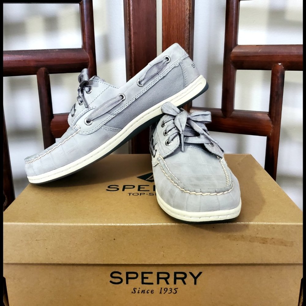Sperry Women's Songfish Croco Nubuck Boat Shoe (Size 7)